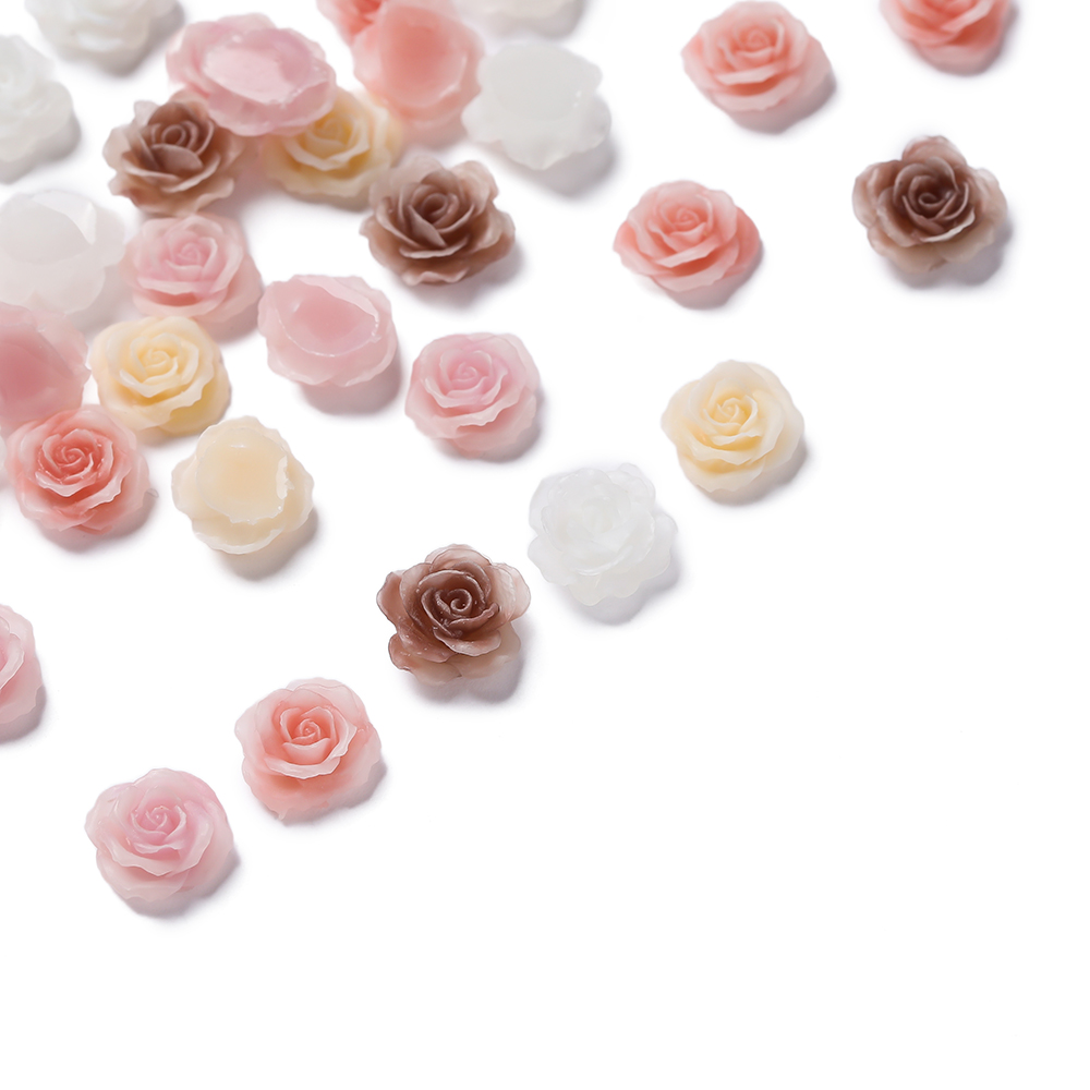 Resin Craft Ideas - 20/50 Stück kein Loch Harz Blume