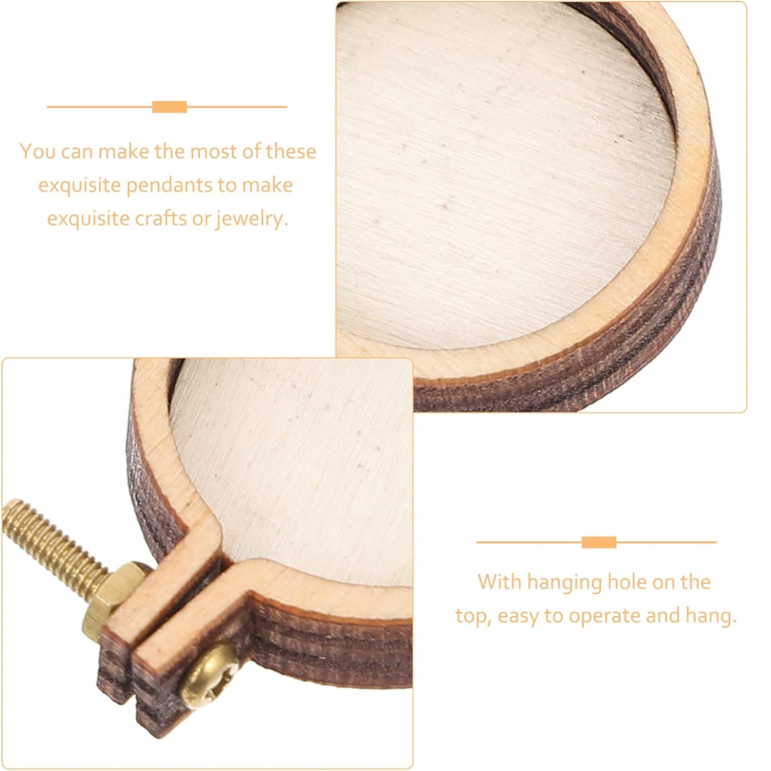 10PCS Mini Stickerei Hoop Holz – Wood Ring Blank Bewertung und Preis
